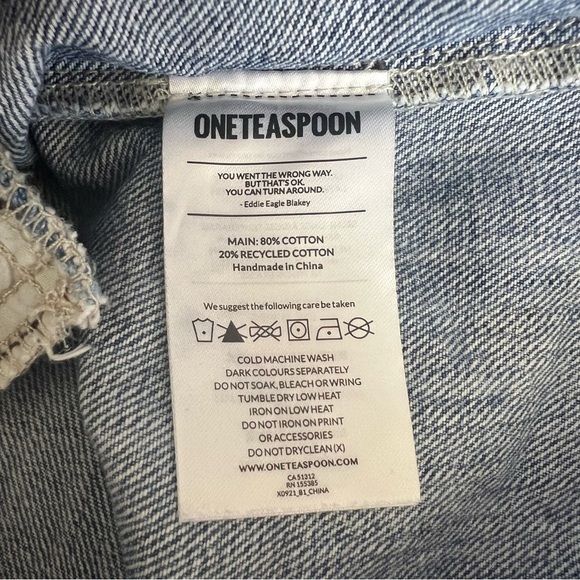 One Teaspoon Free People Tattoo Salty Dog Braxton Denim Mini Dress - Picture 9 of 9